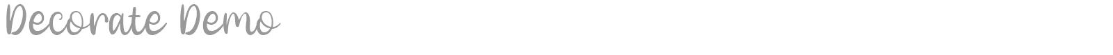 Decorate font preview